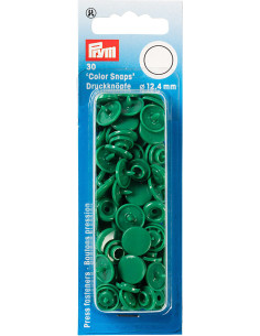 Set de 30 boutons pression Color Snaps 12,4 mm - Vert herbe
