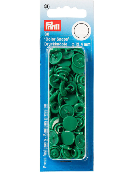 Set de 30 boutons pression Color Snaps 12,4 mm - Vert herbe