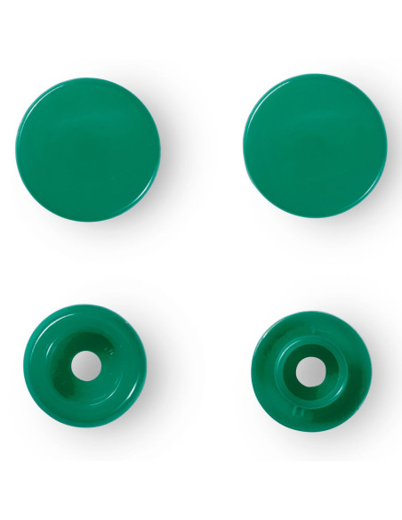 Set de 30 boutons pression Color Snaps 12,4 mm - Vert herbe