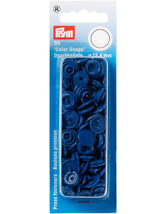 Set de 30 boutons pression Color Snaps 12,4 mm - Bleu foncé