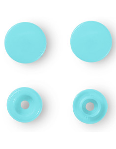 Set de 30 boutons pression Color Snaps 12,4 mm - Turquoise clair 2