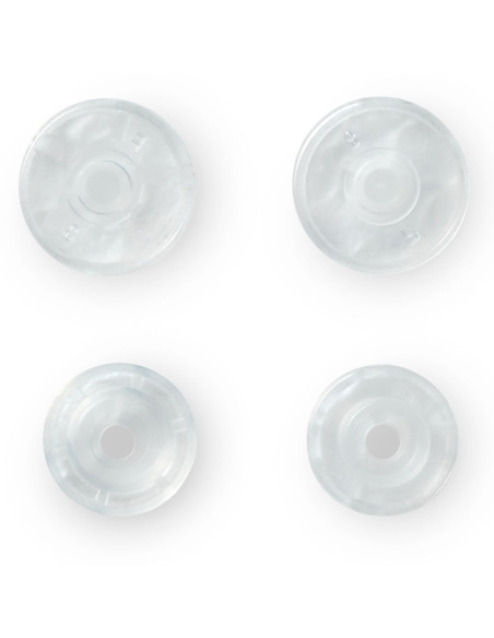 Set de 30 boutons pression Color Snaps 12,4 mm - Transparent mat