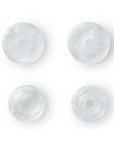 Set de 30 boutons pression Color Snaps 12,4 mm - Transparent brillant