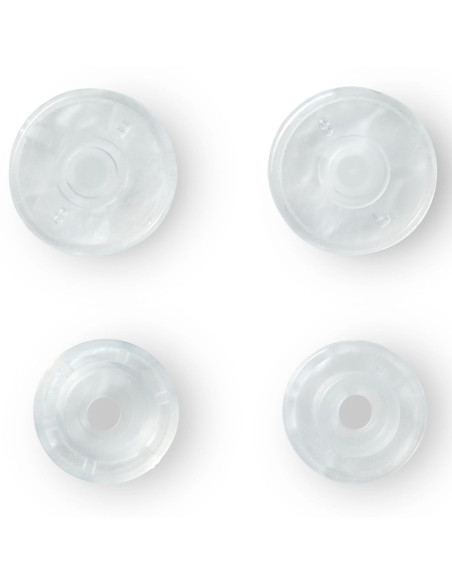 Set de 30 boutons pression Color Snaps 12,4 mm - Transparent brillant