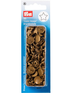 Set de 30 boutons pression Color Snaps Étoiles 12,4 mm - Or