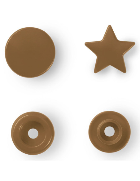 Set de 30 boutons pression Color Snaps Étoiles 12,4 mm - Or