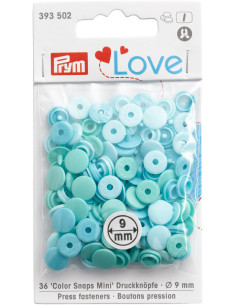 Set de 36 boutons pression Color Snaps Mini 9 mm - Camaïeu Vert