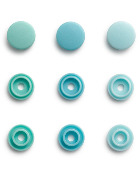 Set de 36 boutons pression Color Snaps Mini 9 mm - Camaïeu Vert