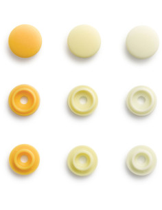 Set de 36 boutons pression Color Snaps Mini 9 mm - Camaïeu Jaune 2