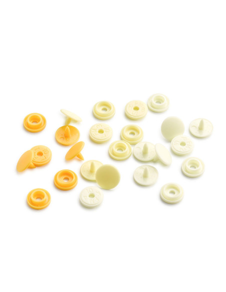 Set de 36 boutons pression Color Snaps Mini 9 mm - Camaïeu Jaune