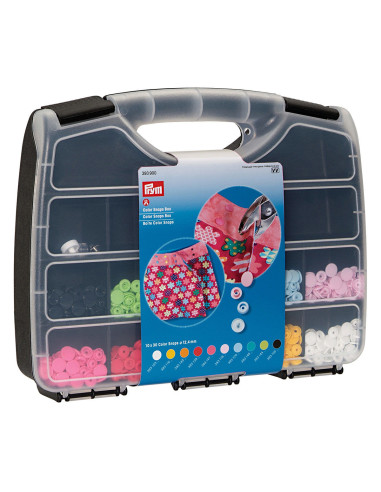 Boite de 300 boutons pression Color Snaps 12,4 mm