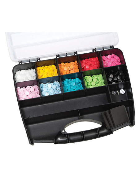 Boite de 300 boutons pression Color Snaps 12,4 mm