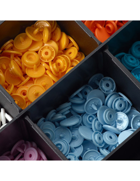 Boite de 300 boutons pression Color Snaps 12,4 mm