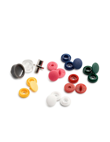 Boite de 72 boutons pression Color Snaps Mini 9 mm