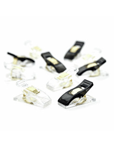 Set de 30 pinces tissus - Noir et transparent 2