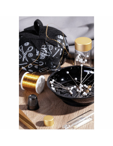 Pelote épingles tomate maxi noire