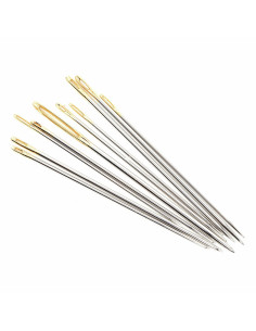 Tube en verre de 10 aiguilles à coudre et à broder assorties premium 2