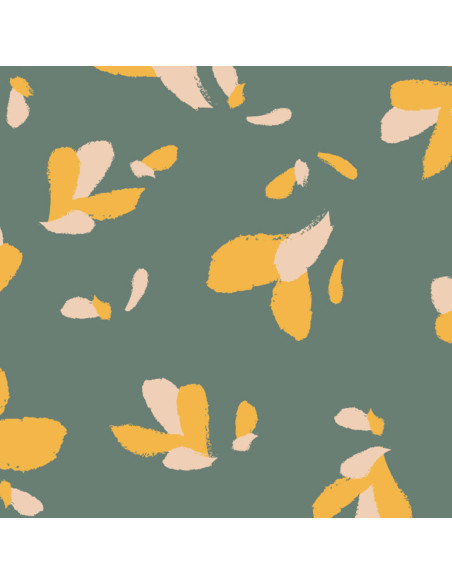 Tissu popeline de viscose Pétali vert sauge - Églantine & Zoé