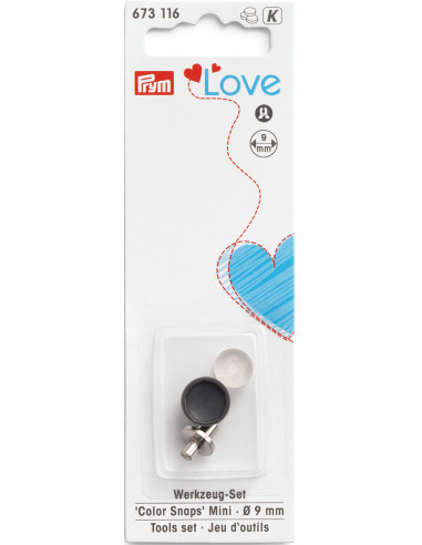 Jeu d´outils pour pose de pressions Mini Color Snaps 9 mm