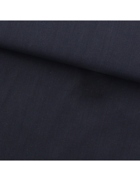 Tissu coton sashiko uni Olympus - Bleu marine