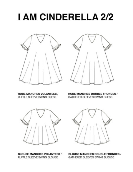 Patron de haut, robe Cinderella - I am patterns