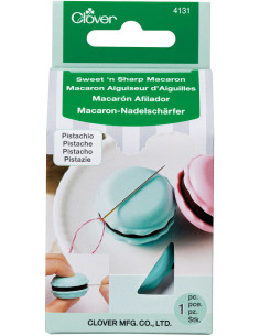 Macaron aiguiseur d´aiguilles et porte aiguille - Pistache