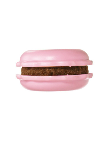 Macaron aiguiseur d´aiguilles et porte aiguilles - Framboise