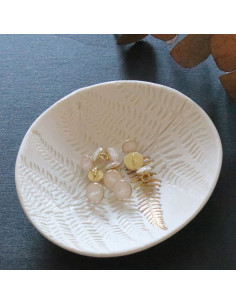 Bouton de bottine pailleté or - Blanc cassé 2
