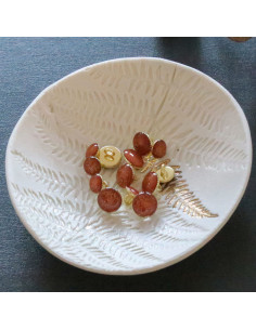 Bouton de bottine pailleté or - Caramel 2