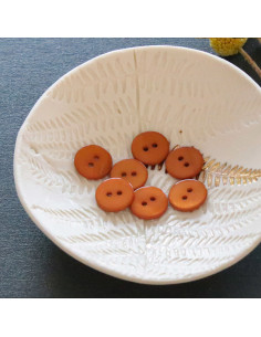 Bouton nacre plat 2 trous - Bouton d´or