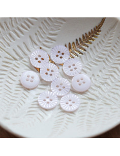 Bouton pâquerette 4 trous - Blanc cassé