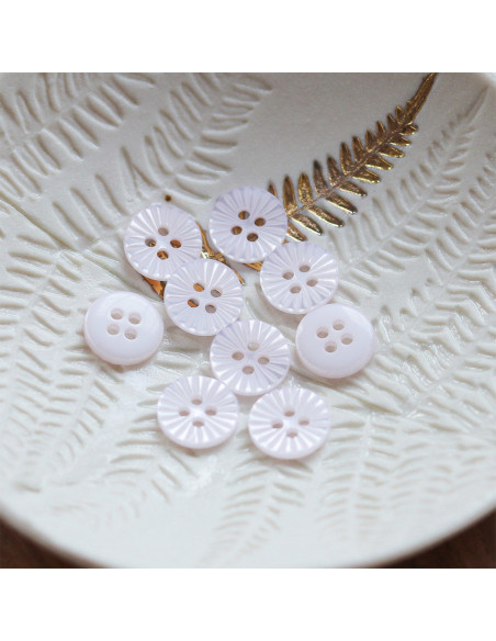 Bouton pâquerette 4 trous - Blanc cassé