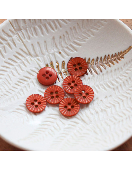 Bouton pâquerette 4 trous - Terracotta