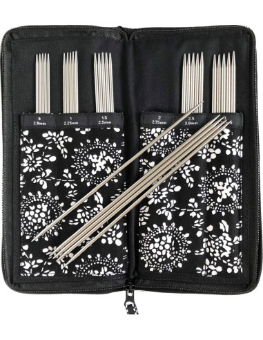 Kit aiguilles double pointes métal ChiaoGoo