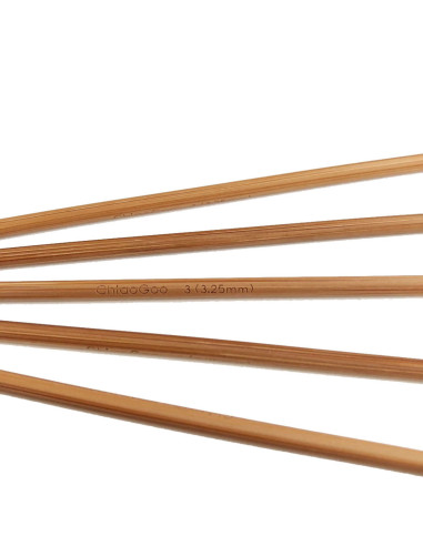 Kit aiguilles double pointes bambou Chiaogoo