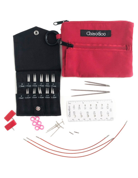 Kit d´aiguilles à tricoter circulaires Shorties Mini ChiaoGoo