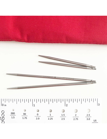 Kit d´aiguilles à tricoter circulaires Shorties Mini ChiaoGoo