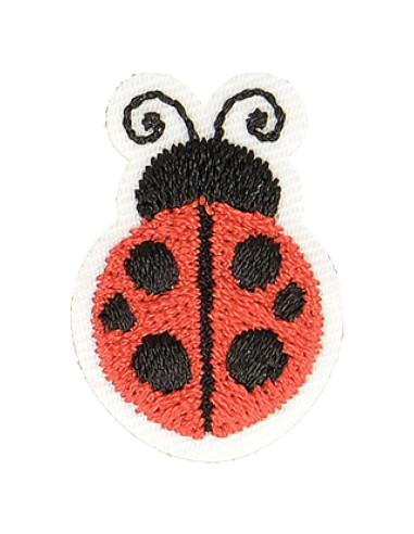 Écusson thermocollant coccinelle - Rouge