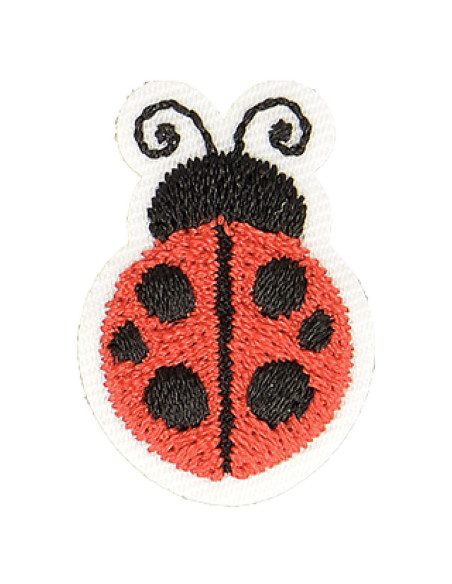 Écusson thermocollant coccinelle - Rouge