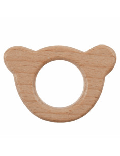 Anneau de dentition en bois - Tête d´ourson