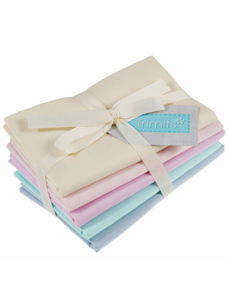 Lot de 5 coupons Fat Quarter - Pastel