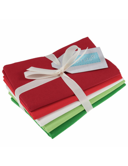 Lot de 5 coupons Fat Quarter - Festive