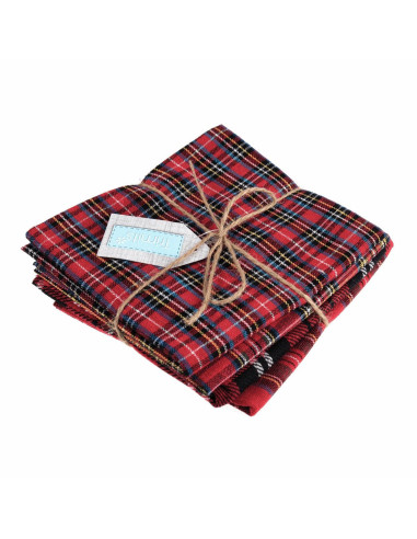 Lot de 4 coupons Fat Quarter - Tartan