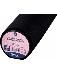 Entoilage non tissé thermocollant noir fin