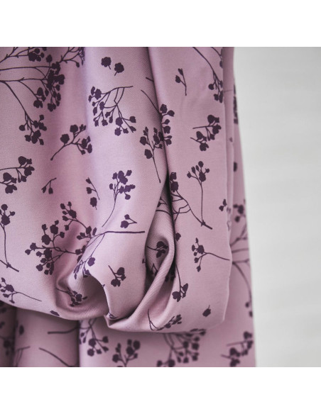 Tissu twill viscose - Stalks Lilas