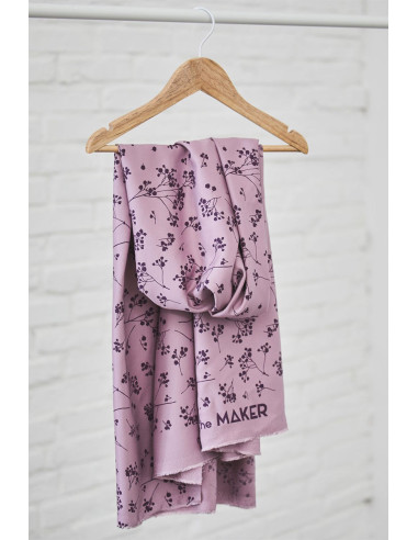 Tissu twill viscose - Stalks Lilas