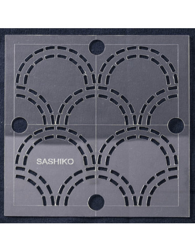 Gabarit pour sashiko - Vagues