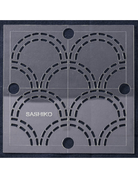Gabarit pour sashiko - Vagues