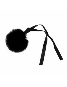 Pompon imitation fourrure 6 cm - Noir