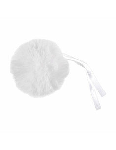 Pompon imitation fourrure 11 cm - Blanc